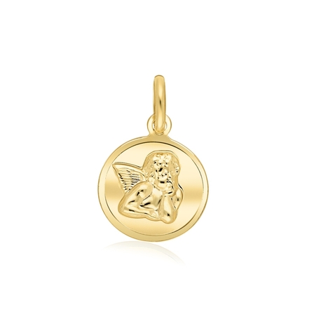 Zawieszka złota, medalik z aniołkiem | EJZ133 (1)