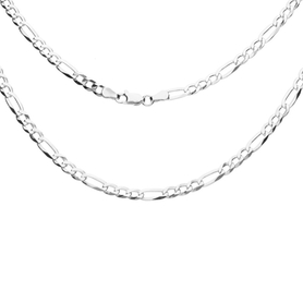 Łańcuszek srebrny męski figaro 50 cm | EMC020