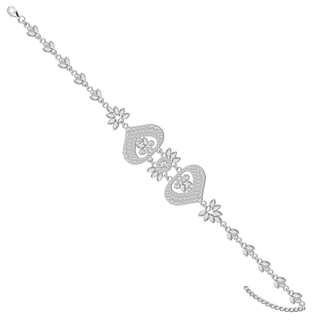 Bransoletka Biżuteria Ślubna srebro z kryształami | EJB231 (1)