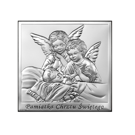 Srebrny obrazek, Pamiątka Chrztu Świętego | EPS017 (1)